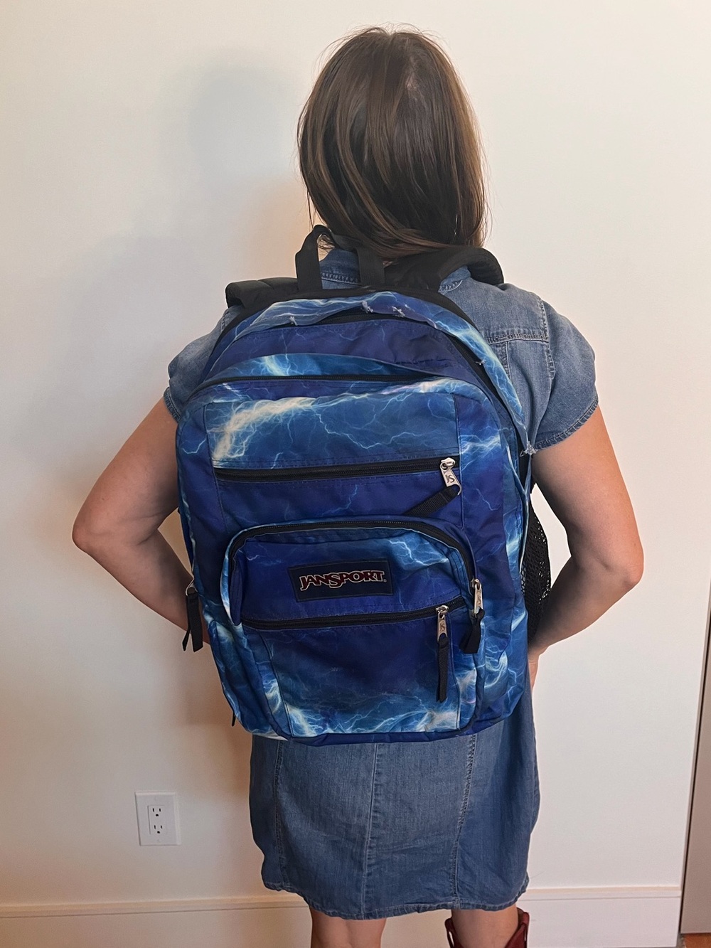 Jansport Big Student Lightning Blue Backpack Laptop Back School College Travel